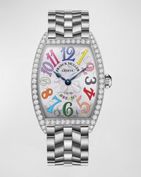 Stainless Steel Cintree Curvex Color Dreams Diamond Watch with Bracelet Strap