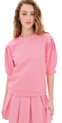 Addison Bay Lightweight Cedar Pullover Guava Gingham XL