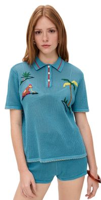 STAUD Gitana Top RIVIERA COVE XS