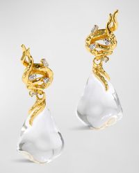 Liquid Vine Lucite Small Raindrop Earrings