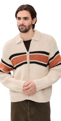 Obey Bernard Zip Sweater Birch Multi L