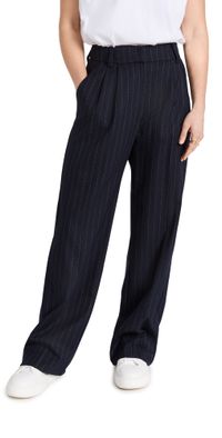 Favorite Daughter The Favorite Pants Petite Navy Pinstripe 14