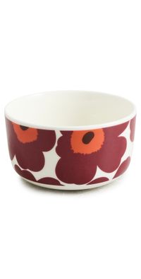 Marimekko Oiva / Unikko Bowl White/Red One Size
