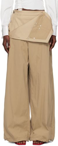 Dion Lee Tan Foldover Parachute Trousers
