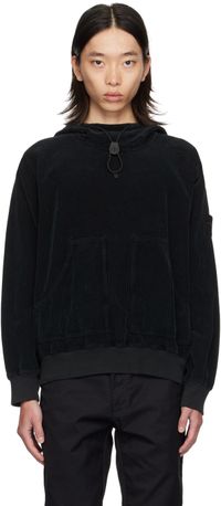 Stone Island Black Loose-Fit Hoodie