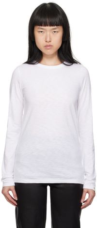 rag & bone White 'The Slub' Long Sleeve T-Shirt