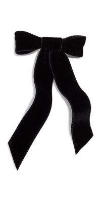 Jennifer Behr Velvet Bow Barrette Black One Size