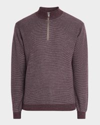 Men's West Merino Wool Quarter-Zip Sweater