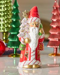 Candy Cane Santa with Gifts