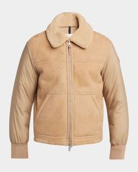 Men's Tonnay Leather and Down Quilted Jacket