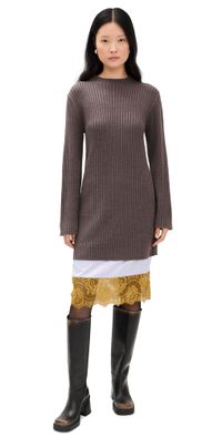 STAUD Willow Sweater Dress Truffle S