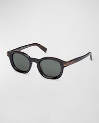 Men's AURORA I Acetate Round Sunglasses