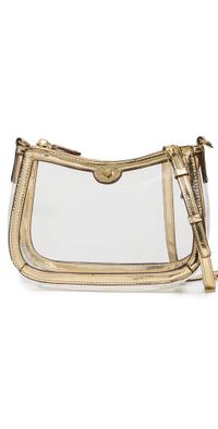 Stoney Clover Lane Clear Curved East West Crossbody Bag Clear/Gold One Size