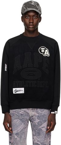 AAPE by A Bathing Ape Black Raglan Sweatshirt