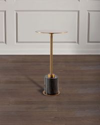 Parliament Antiqued Brass Accent Table