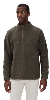 Rhone Fairbanks Fleece Pullover Cafe Noir M