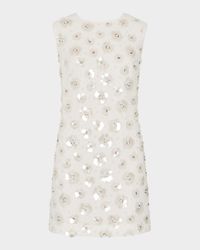 Ivette Beaded Sequin Floral Mini Dress