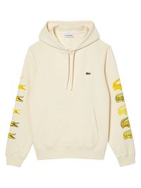 Men's Stacked Logo Classic-Fit Hoodie - Off White - Size Small