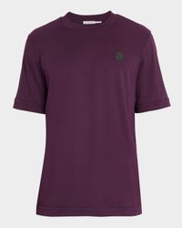 Men's Leather Logo Crewneck T-Shirt