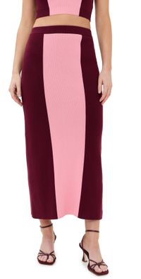 LE BOP Colorblocked Skirt Black & White XS