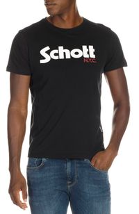 Schott - T-shirt - Taille S - Noir