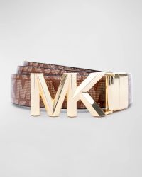 MK Logo Reversible Leather Belt