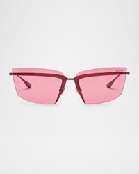 V-Lure Rimless Acetate & Titanium Cat-Eye Sunglasses