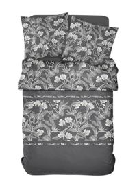 Today Linge De Maison - Parure de lit imprimé en coton - Taille 260x240 cm - Bleu