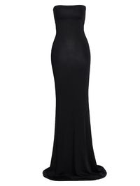 Women's Knitted Tube Maxi Dress - Black - Size XS