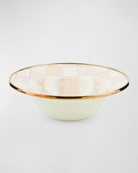 Rosy Check Enamel Breakfast Bowl