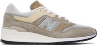 New Balance Taupe & Gray Made in USA 997 Sneakers