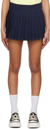 AMI Paris SSENSE Exclusive Indigo Denim Miniskirt