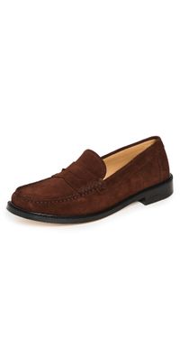 Vinny's Yardee Moccasin Loafers Brown Suede 46