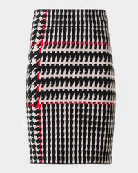 Wool-Blend Knit Jacquard Skirt