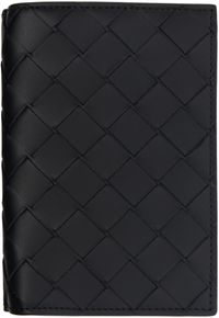 Bottega Veneta Black Intrecciato Medium Bi-Fold Wallet