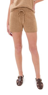 The Elder Statesman Heavy Cashmere Lounge Shorts New Olive L