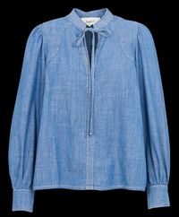 Ba&sh - Blouse droite en jean - Taille 3 - Bleu
