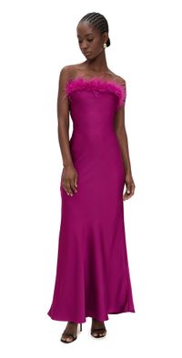 Runaway the Label Ariana Strapless Maxi Dress Plum S