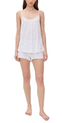 Eberjey The Cami & Short Set Summer Daisy White XL