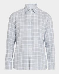 Men's Check Flannel Casual Button-Down Shirt