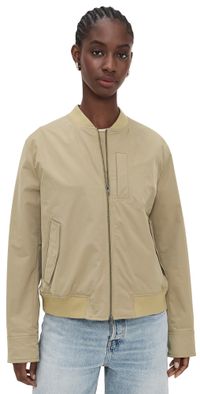 Vince Relaxed Tech Bomber Jacket Fawn M