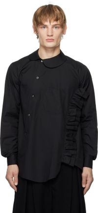 Black Comme des Garçons Chemise noire à volants