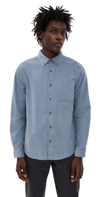 Fair Harbor Wilder Stretch Corduroy Shirt Maritime L
