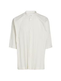 Men's Edge Oversized Button-Front T-Shirt - White - Size Large