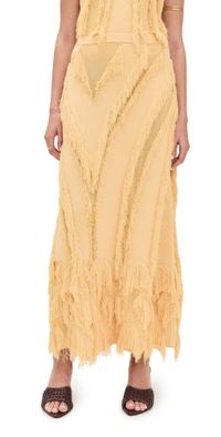 Ulla Johnson Astrid Knit Maxi Skirt Goldfinch XL