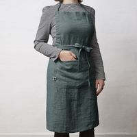 L'effet Papillon - Tablier de chef en gaze de coton - Taille Unique - Gris