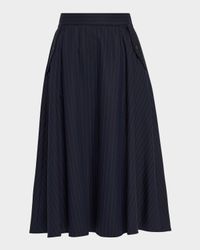 Journey Pinstripe Circle Skirt