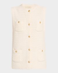 Elisabeth Sleeveless Textured Knit Sweater