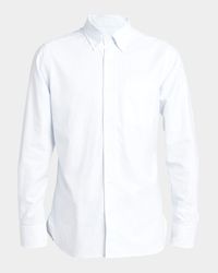 Men's Slim Fit Cotton Pinstripe Sport Shirt
