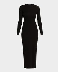 Long-Sleeve Knit Midi Dress